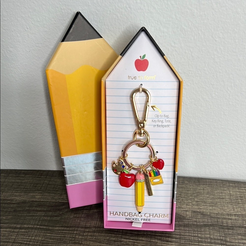 True To Form | School Motif Bag Charm 🍎✏️